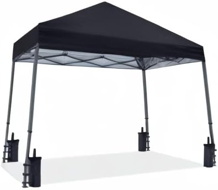 ABCCANOPY Stable Pop up Outdoor Canopy Tent 12 x 12 ft Base / 10 x 10 ft Top, Black