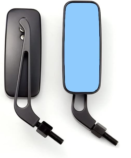 Motorcycle Rectangle Rearview Side Mirrors for Harley Softail Sportster Honda Yamaha Cruiser Chopper Bobber
