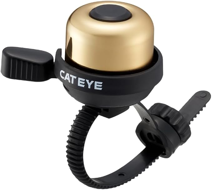 CATEYE PB-1100P Wind Bell – Colorful Brass Bike Bell, Youth Cycling Safety, Tool-Less FlexTight™ Mount Fits Road, MTB, Kids Bicycles, Loud 60 Decibel Ring Sound