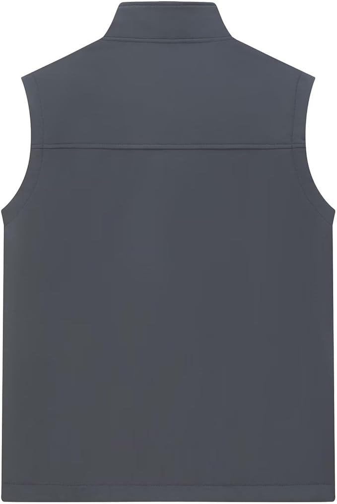 Men's Lightweight Softshell Vest Outerwear Windproof Sleeveless Jacket for Golf Running Hiking