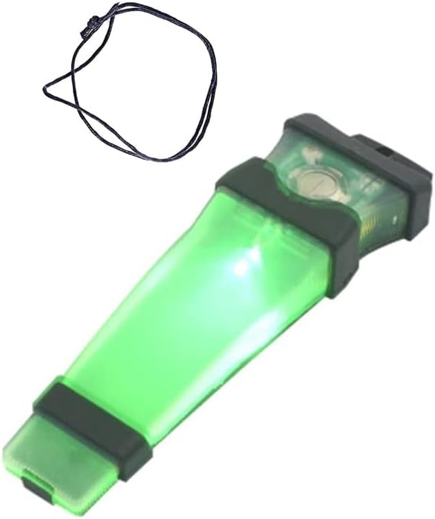 Helmet Signal Light - Waterproof Safety Flashing Survival Light for Outdoor Sports, Hunting, Tactical, Hiking, Boating, Cycling - Personal Identification Marker - Hook Back (Black + Green)