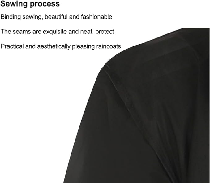 Men's Reusable EVA Long Raincoat, Windproof Waterproof Trench Coat for Hiking Fishing Dog Walking Outdoor Activities