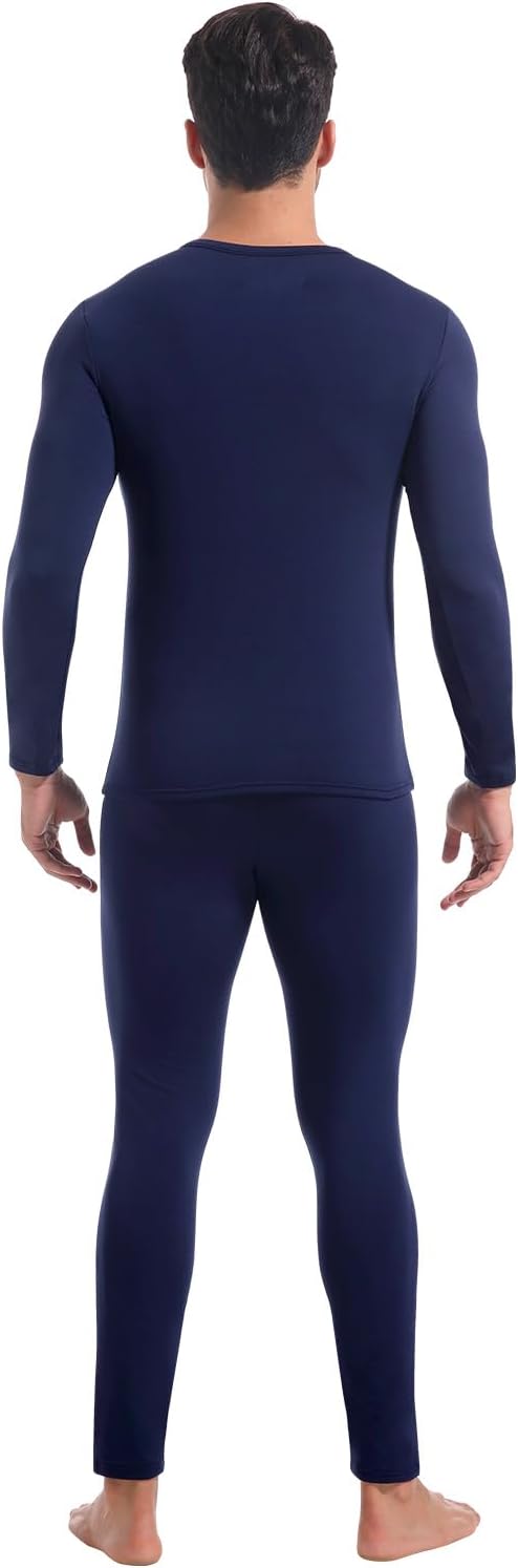 CL convallaria Long Johns Thermal Underwear for Men Soft Fleece Lined Base Layer Cold Weather Top Bottom Gift Set