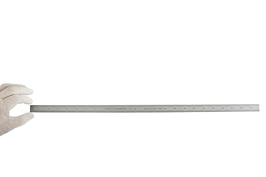 PEC Tools 24-inch Machinist's Caliper, 1/50" Thick X 3/4" Wide, High Carbon Steel, Measurement Accuracy 1/32“, 1/64”, 1/10“ and 1/50”(3R), Suitable for Mechanics and Metalworkers, Made in USA