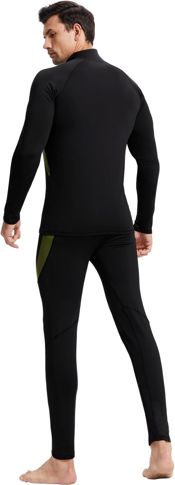 CL convallaria Mens Thermal Underwear Set with Fly Long Johns Base Layer Winter Hunting Gear Sport Top and Bottom