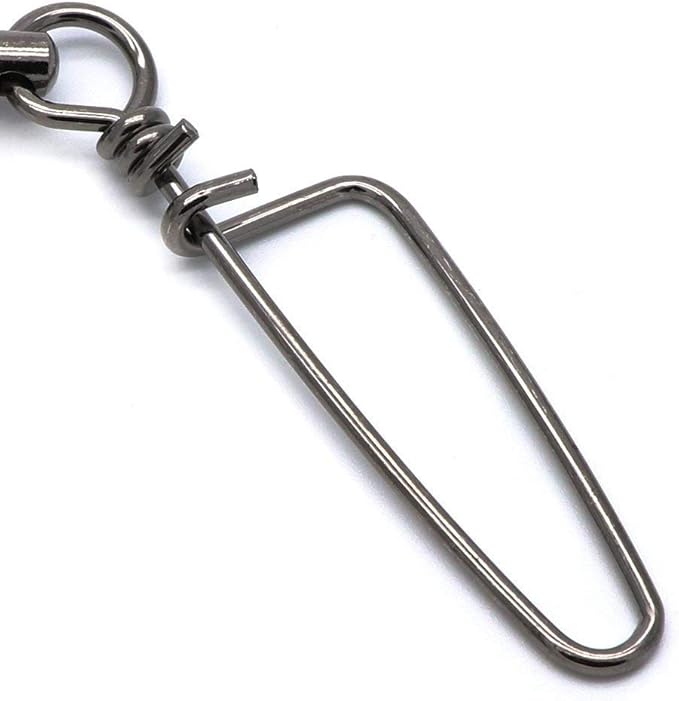 Dr.Fish Fishing Snap Swivels Ball Bearing Swivels Fishing Tackle Saltwater & Freshwater Coast-Lock Lure Snap Clips Terminal Tackle Line Leader Connector Accessories