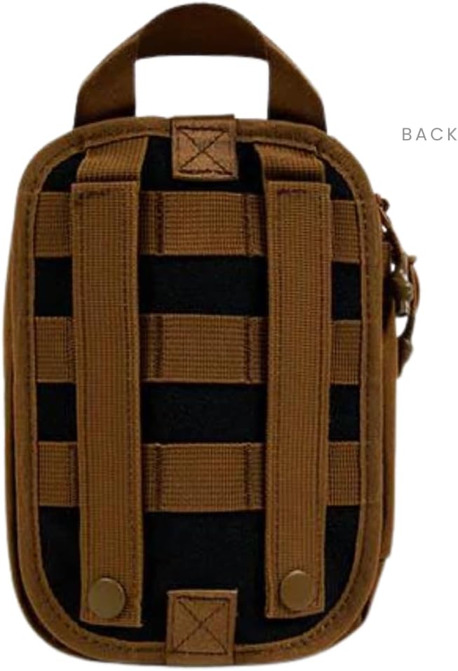 My Medic MyFak Mini Pro First Aid Kit - Small and Lightweight for Camping Hiking and Backpacking - 70 Items IFAK with Tourniquet - HSA/FSA Great for Travel - Coyote