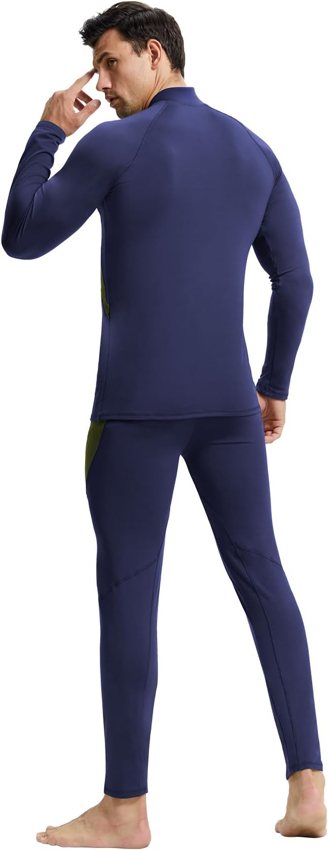 CL convallaria Mens Thermal Underwear Set with Fly Long Johns Base Layer Winter Hunting Gear Sport Top and Bottom