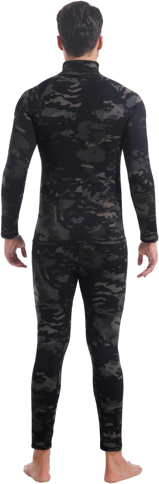 CL convallaria Mens Thermal Underwear Set with Fly Long Johns Base Layer Winter Hunting Gear Sport Top and Bottom