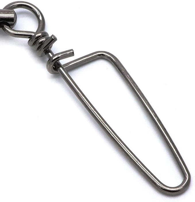 Dr.Fish Fishing Snap Swivels Ball Bearing Swivels Fishing Tackle Saltwater & Freshwater Coast-Lock Lure Snap Clips Terminal Tackle Line Leader Connector Accessories