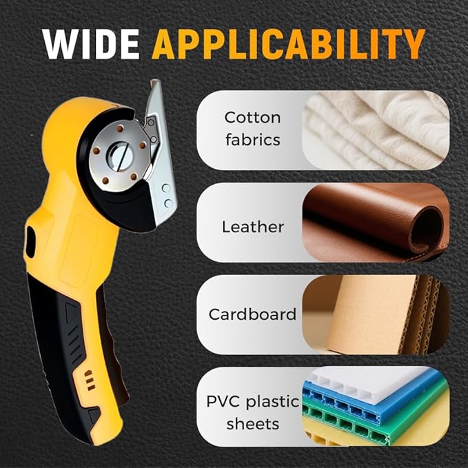 Electric Box Cutter for Cardboard, 2025 New Cordless Electric Scissors, Portable Rotary Cutter for Home and Office, Rechargeable Scissors for Carton Plastic Leather Cloth (Green Single blade)