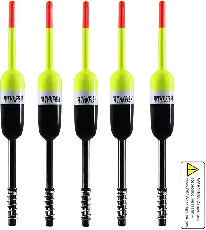 THKFISH Fishing Bobbers Fishing Floats and Bobbers Slip Bobbers for Fishing Balsa Floats Crappie Fishing Bobbers Fixed Bobber (1.5"X0.59"X5.4") (2.5"X0.59"X5.4")