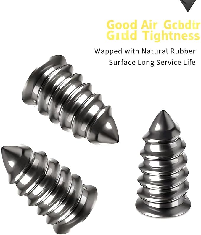 Tire Repair Nails Kit,Available in Two Sizes, 2025 New Vacuum Tire Repair Rubber Nail, Screw in Tire Repair Plugs, Fast Self-Service Tire Repair Tools for Car, Motorcycle, Truck (20Pcs)