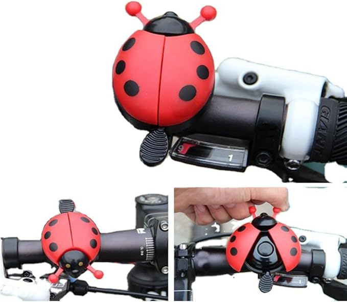 Leheybia 1 Pcs Ladybug Bicycle Bell Classic Bicycle Bell Thumb Bell for Bike for Road Mountain Bike Handlebars Adults Kids