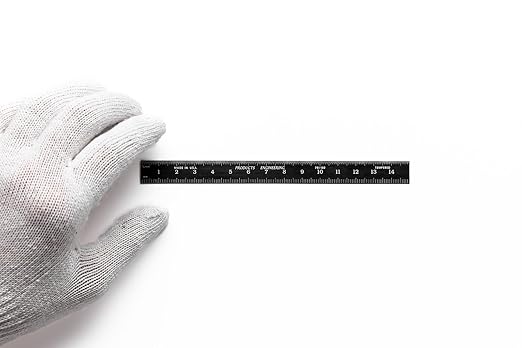 PEC Tools 6" x150mm Stainless Steel Ruler, 1/50" Thick X 1/2" Wide, Dual-Sided Accuracy of 0.5mm and 1mm, Clear Graduations, High Contrast, Made in USA