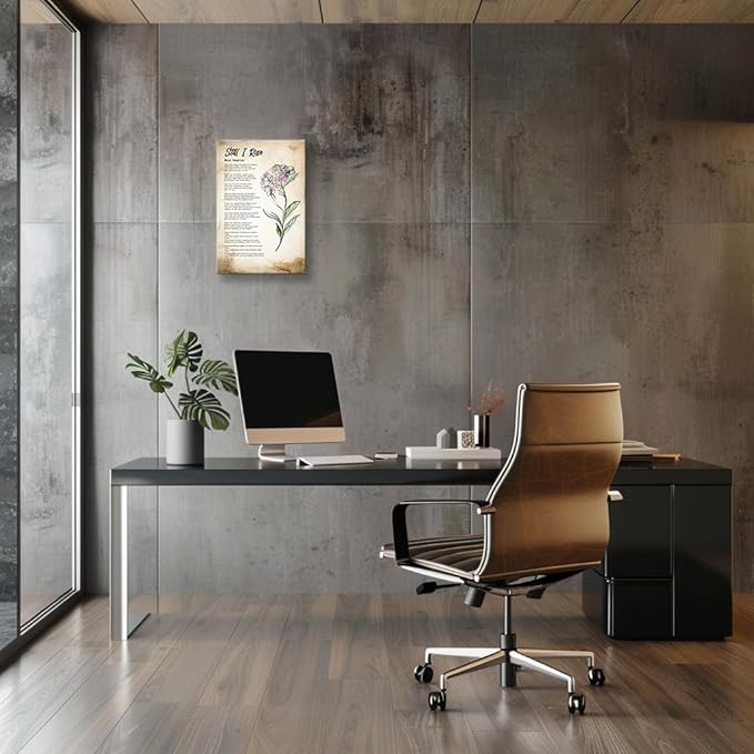 Wallpicss Footprint In Sand Wall Art Framed Inspirational Quotes Poster Poem Canvas Wall Decor Pictures Prints Religious Poster for Room Decor 16x24 inches