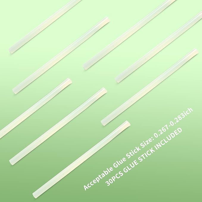 FEITA Cordless USB Rechargeable 2650mAh Mini Wireless Hot Melt Glue Gun Kit - With 30pcs Glue Sticks for Crafts, Arts, Home DIY Repairs