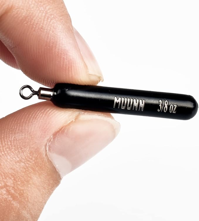 10 Pack Tungsten Free Rig Skinny Drop Shot Weights,Raindrop Free Rig Fishing Sinkers kit for Drop Shot Rig