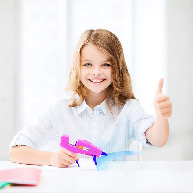 Glue Gun, Hot Glue Gun Kit with 30 Glue Sticks, Mini Hot Melt Glue Gun for Crafts, Mini Craft Glue Guns with Carry Case for School DIY Arts and Home Repair