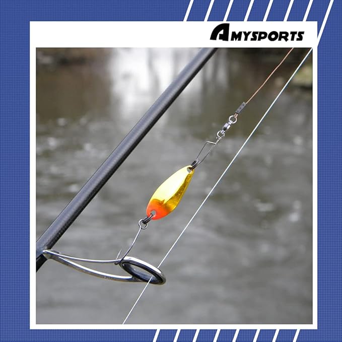 AMYSPORTS Clips Steel Snap Swivels Fishing Ball Bearing Swivels Fishing Saltwater Heavy Barrel Fishing Swivels Stainless White Nickel