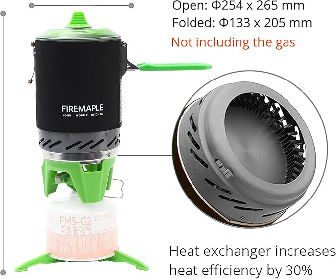 Fire-Maple Fixed Star X2 Backpacking and Camping Stove System Outdoor Propane Camp Cooking Gear Portable Pot Jet Burner Set Ideal for Hiking, Trekking, Fishing, Hunting Trips and Emergency Use