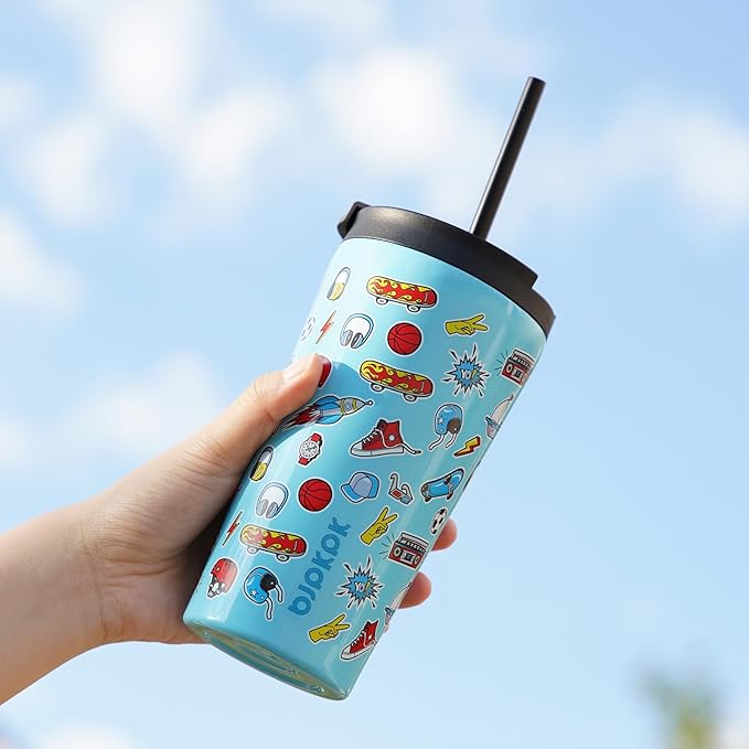 BJPKPK 26oz Stainless Steel Insulated Tumbler With lid And Straw Travel Coffee Thermal Tumblers Cup For Women And Men,Passionate Pink