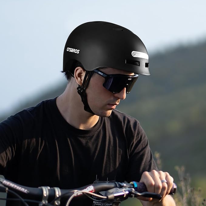 Bike Helmets for Adults - Front and Rear LED Lights Adjustable Bicycle Helmet for Adults Men Women Scooter Helmet for Commuting, Road Biking, Skating, Scooter