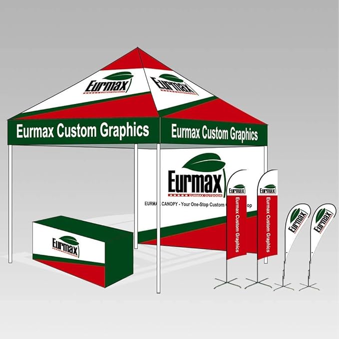 Eurmax USA 5'x5' Pop Up Canopy Tent Commercial Instant Canopies with Heavy Duty Roller Bag,Bonus 4 Sand Weights Bags (Burgundy)