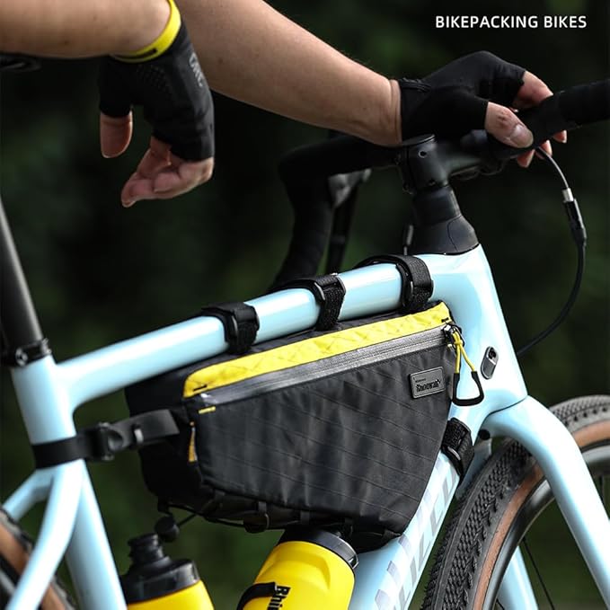 Rhinowalk Bicycle Front Frame Bag Bike Under Top Tube Triangle Bag Lightweight 1.7L Cycling Accessories Nylon Pack Pouch for Mountain Road Bike