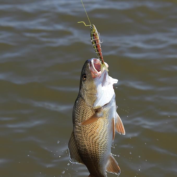 Goture Bass Fishing Lures, Lifelike Jointed Swimbait for Bass Trout Walleye Crappie Pike, Slow Sinking Segment Swimming Bait Fishing Lures for Freshwater and Saltwater, Gifts for Men