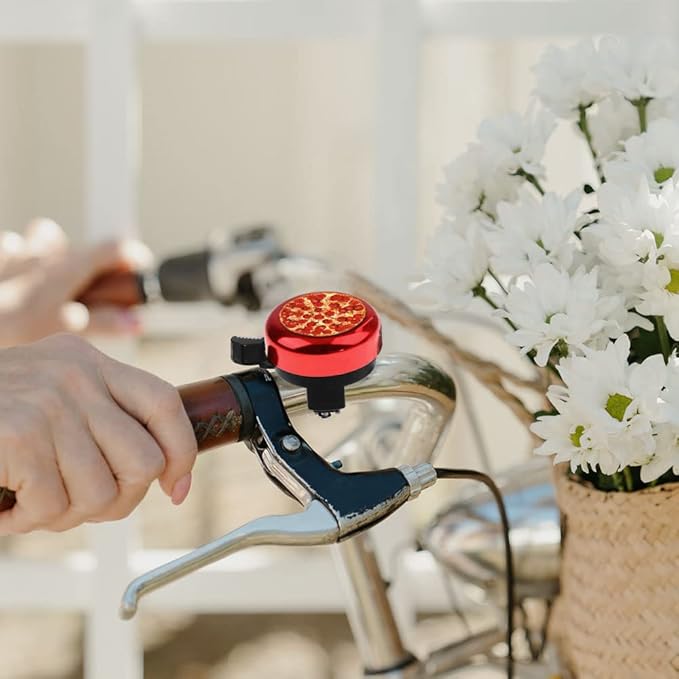 WIRESTER Cute Aluminum Round Bike Bell, Classic Ring Bicycle Bell, Bike Accessories Bell Ring for Adults Kids Girls Boys (Black, Red, Blue, Purple)