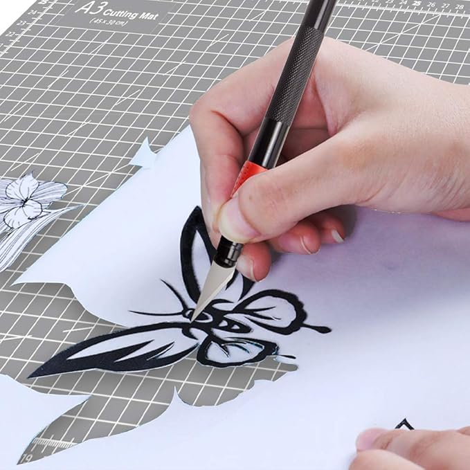 2 PCS Precision Craft Knife with 30PCS Exacto Knife Blades #2, HEADLEY TOOLS Hobby Knife Kit for Art, Scrapbooking, Stencil, Red