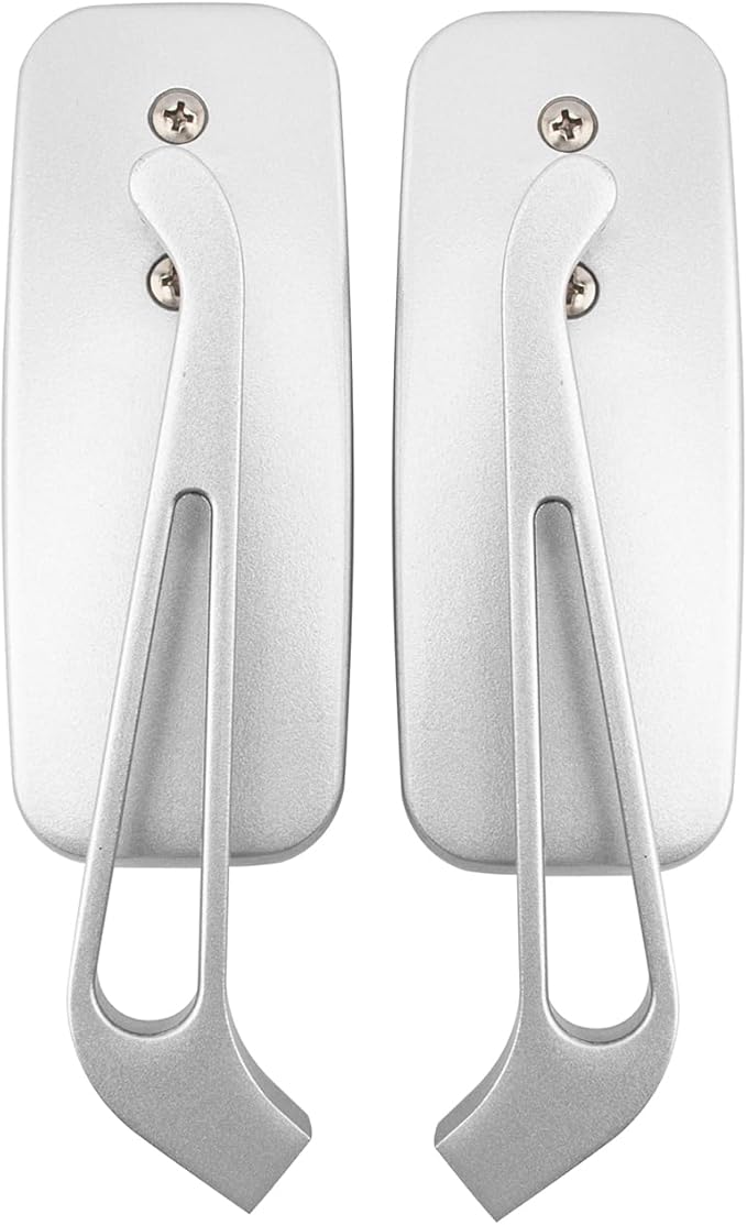 Motorcycle 8mm 10mm Rectangle Rear View Side Mirrors Chrome for Cruiser Chopper Honda Yamaha Suzuki