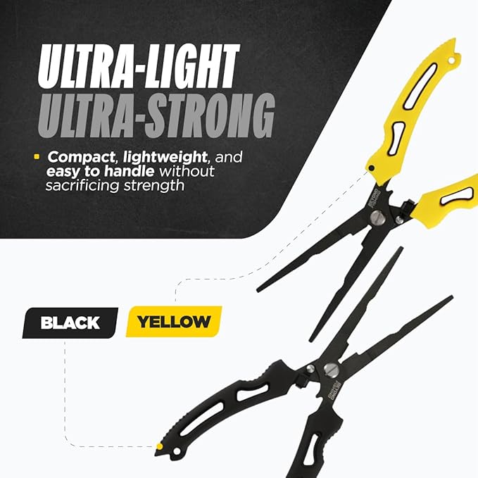 Beyond Fishing QuickRig Fishing Pliers – Multifunction Stainless Steel Split Ring Pliers for Fishing with Line Cutter & Crimper – Corrosion Resistant & Spring Loaded Design