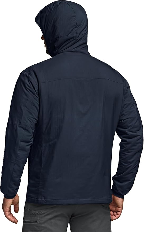 CQR Men's Lightweight Insulated Jacket, Windproof Packable Water Resistant Warm Active Coat for Hiking Work Outdoor Tactical