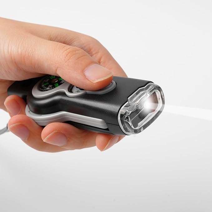 Emergency Survival Function Whistle, Outdoor Multifunctional Tool Safety Whistle with Lanyard, Ideal for Kayaking, Boating, Hiking, Camping, Climbing, Hunting, Fishing, Rescue Signaling