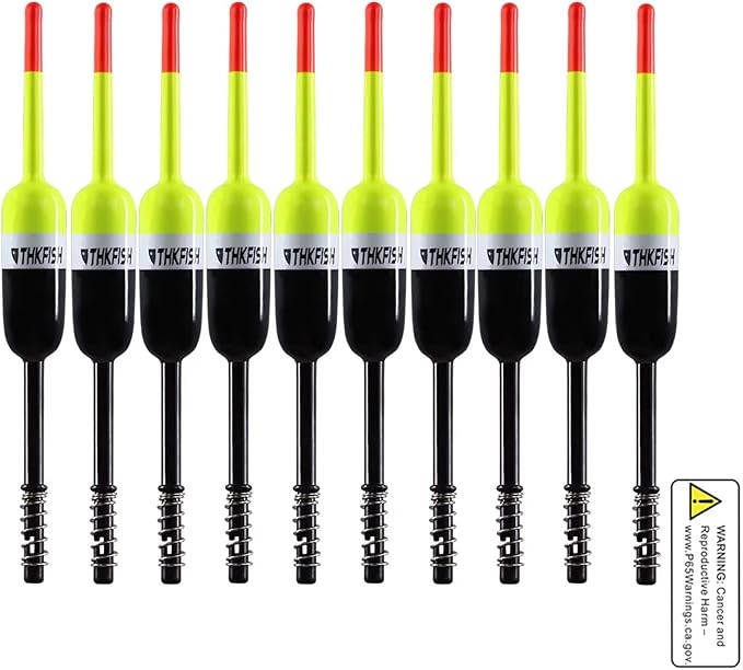 THKFISH Fishing Bobbers Fishing Floats and Bobbers Slip Bobbers for Fishing Balsa Floats Crappie Fishing Bobbers Fixed Bobber (1.5"X0.59"X5.4") (2.5"X0.59"X5.4")