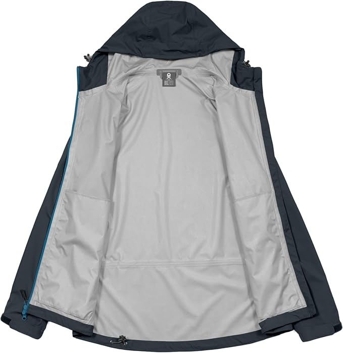 Little Donkey Andy Men's Waterproof Rain Jacket Outdoor Lightweight Rain Shell Coat for Hiking,Golf,Travel