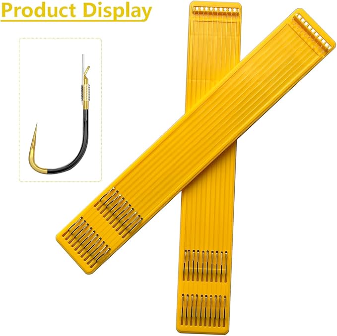 AMHDV Small Barbless Fishing Hook with Line, Tiny Fish Hooks and Leader (Pack of 20)