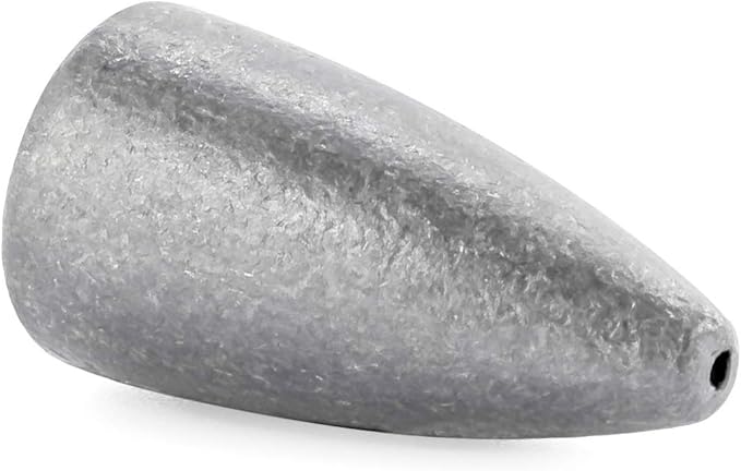 Dr.Fish 50 Pack Bullet Fishing Sinkers Worm Weights Lead Fishing Weights Bass Fishing Sinker Freshwater Texas Carolina Rig Punch Shot