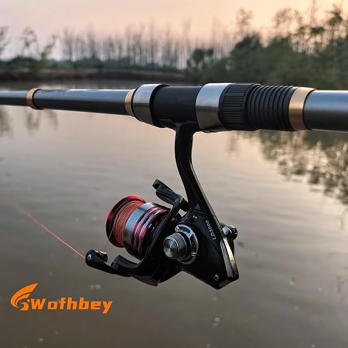 Spinning Fishing Reels for Saltwater Freshwater, 3000/4000 Series Fishing Spool Left/Right Interchangeable, 7+1 Real Ball Bearings, Real 5.2:1 Gear Ratio