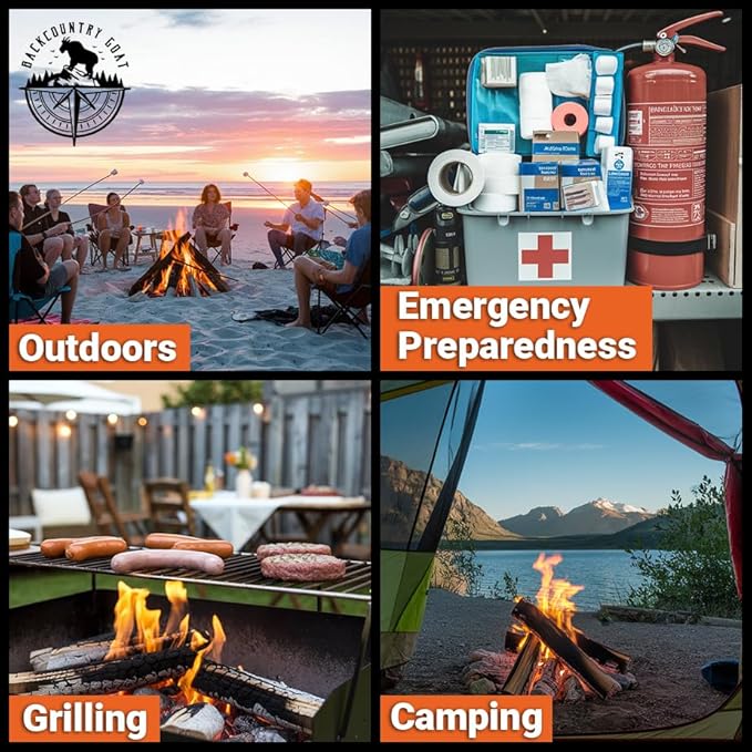 Quick to Light Wax Fire Starters Camping | 15+ Min Burn time, Fire Starters for Campfires (Pack of 50)