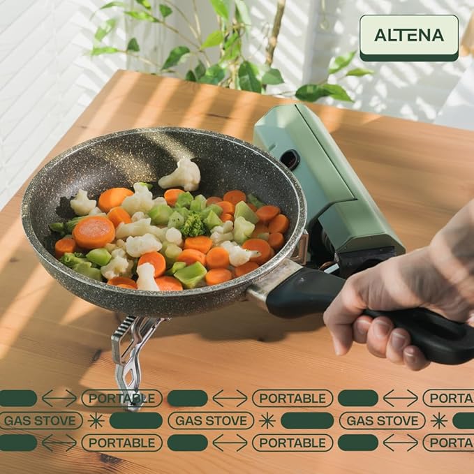Portable Gas Stove - Reliable Gas Burners for Cooking - Outdoor Gas Stove, Indoor Gas Stove - Versatile Camping Stove - Safe Gas Cooking Burner - Gas Stove by Altena