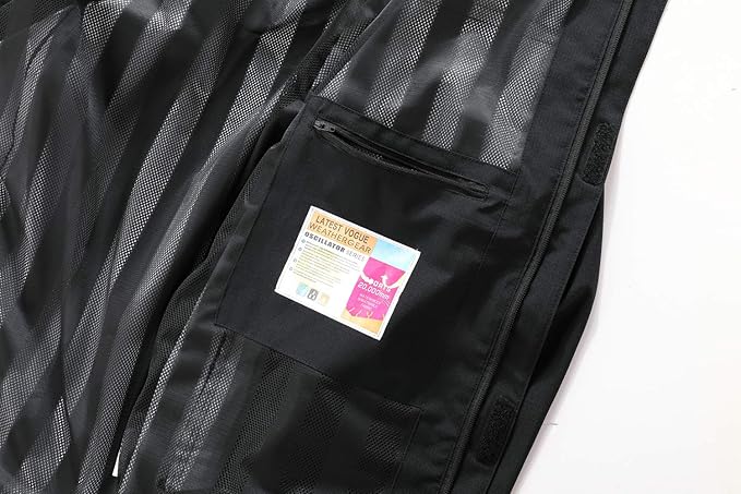 OTU Men's Lightweight Waterproof Hooded Rain Jacket Outdoor Raincoat Shell Jacket for Hiking Travel