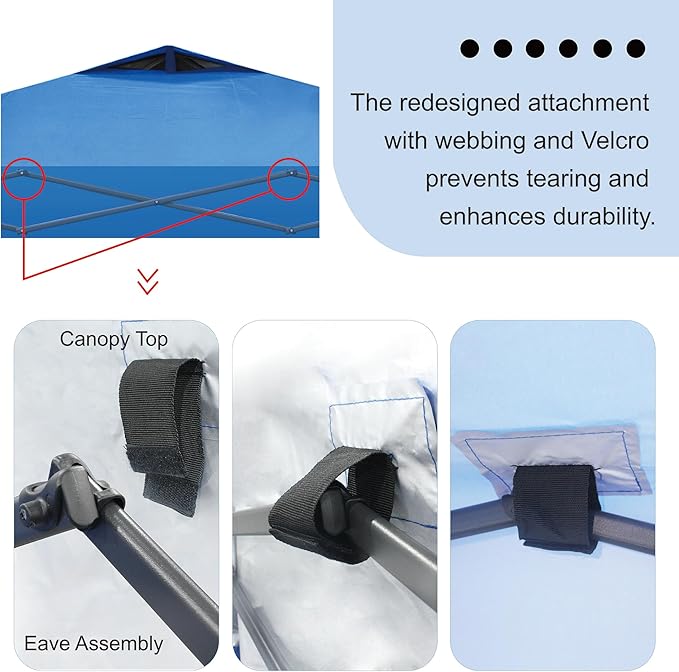 CROWN SHADES 10x10 Pop Up Canopy Tent - Patented Center Lock One Push Instant Outdoor Canopy Beach Tent with STO-N-Go Bag 8 Stakes & 4 Sand Bags,Sky Blue