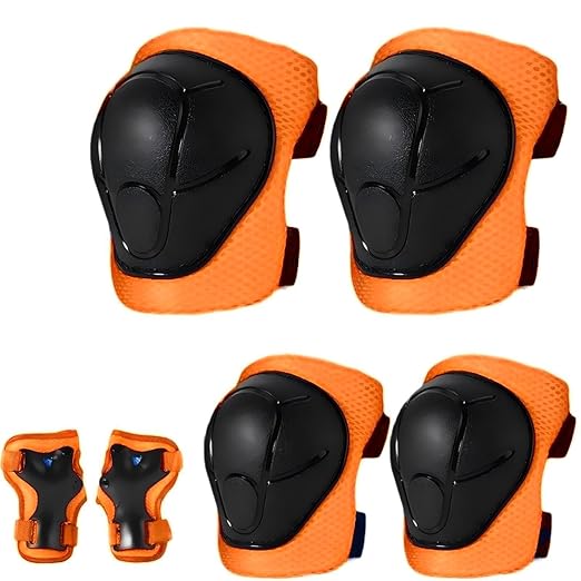 Gradient Color Kids Protective Gear Set Knee Pads for Kid 2-14 Years,W/ Adjustable Strap Kids/Youth Knee Pads Elbow Pads Wrist Guards Set for Inline Roller Skates,Cycling,BMX Bike,Skateboard,Scooter