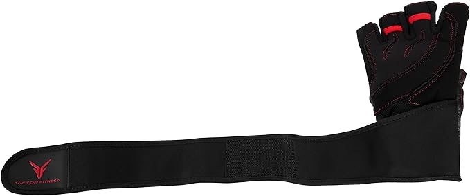 Series-2 Fingerless Leather Men's Weightlifting Gloves with Full Palm Protection and Velcro Wrist Strap Support