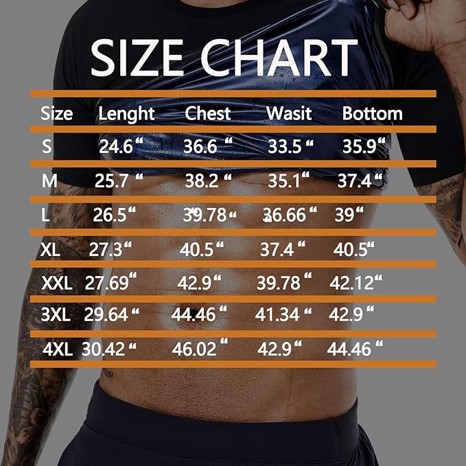 Sauna Sweat Suits Shirt Waist Trainer for Men Compression Vest Workout Gym Clothes Sweat Enhancer Short Sleeve