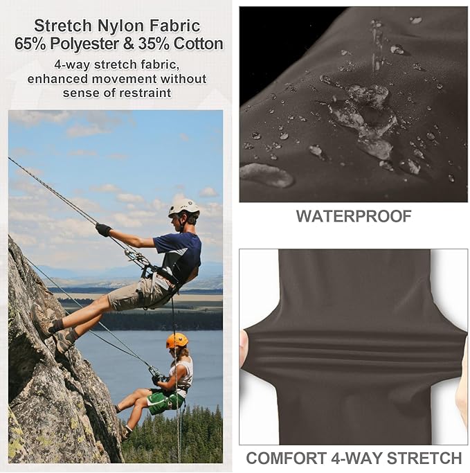 Mens Hiking Pants Convertible Quick Dry Zip Off Fishing Travel Safari Pants