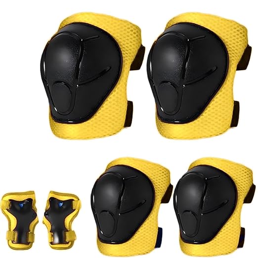 Gradient Color Kids Protective Gear Set Knee Pads for Kid 2-14 Years,W/ Adjustable Strap Kids/Youth Knee Pads Elbow Pads Wrist Guards Set for Inline Roller Skates,Cycling,BMX Bike,Skateboard,Scooter